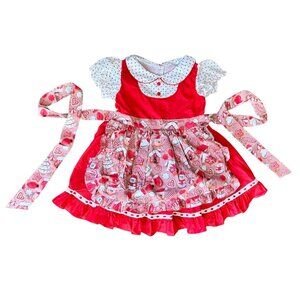 NEW Oh Shana! Gingerbread Apron Style Dress 7/8